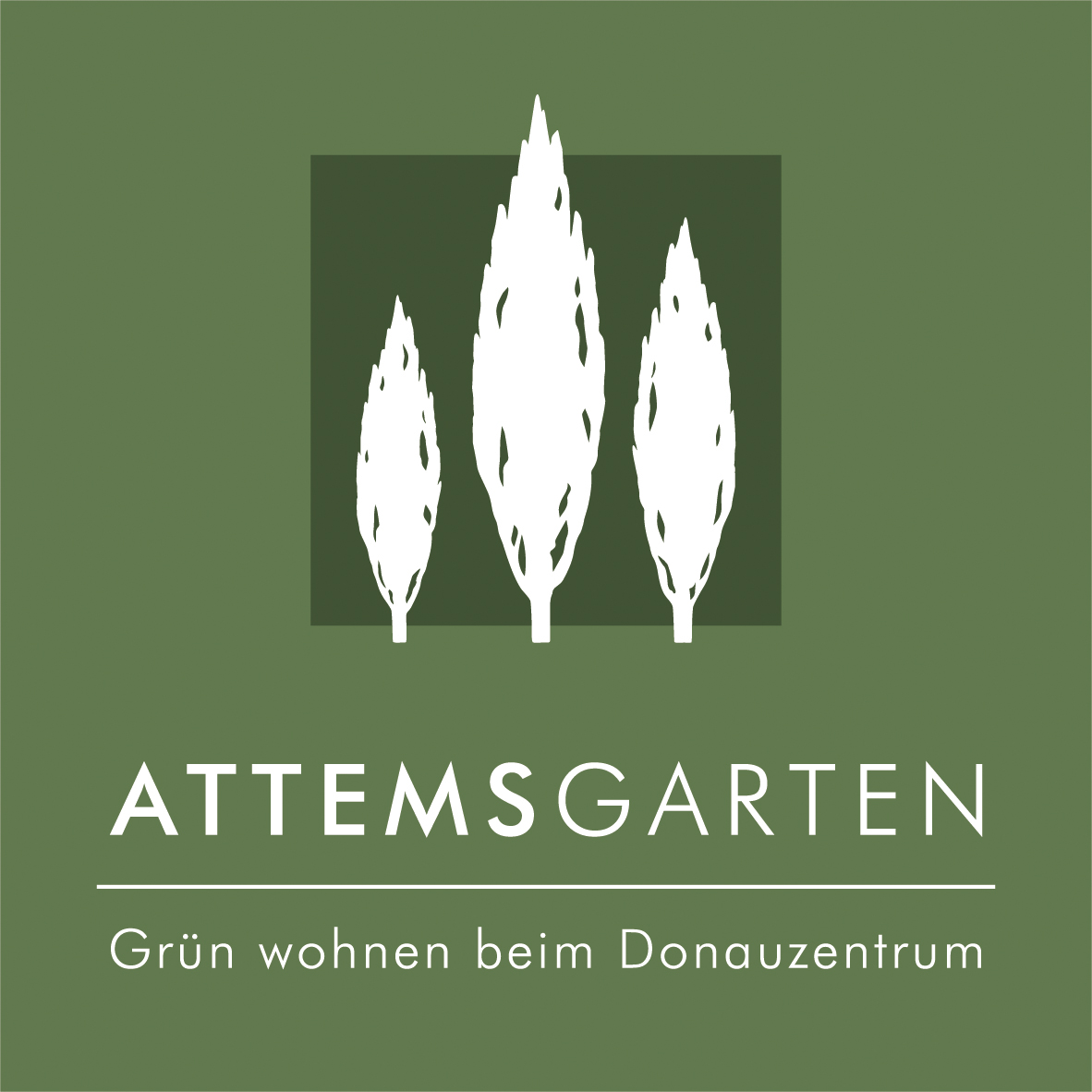Logo Wohnprojekt Attemsgarten Grün wohnen beim Donauzentrum