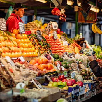 Obst und Gemüse auf dem Markt in Bozen